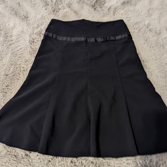 Y2K Vintage Fit Flare Black A-Line Skirt - Picture 1 of 5